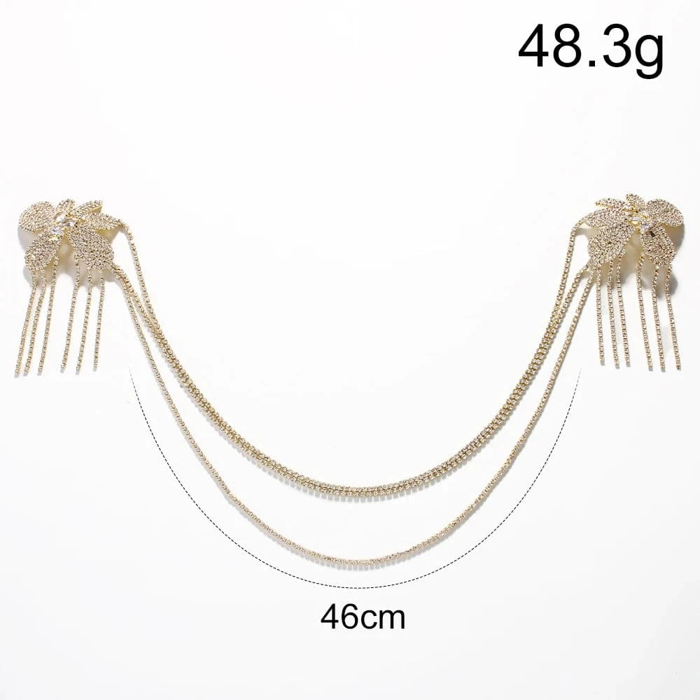 Sexy Irregular Tassel Flower Rhinestone Bra Chain Body Jewelry For Women Bikini Party Chest Body Chain Wholesale