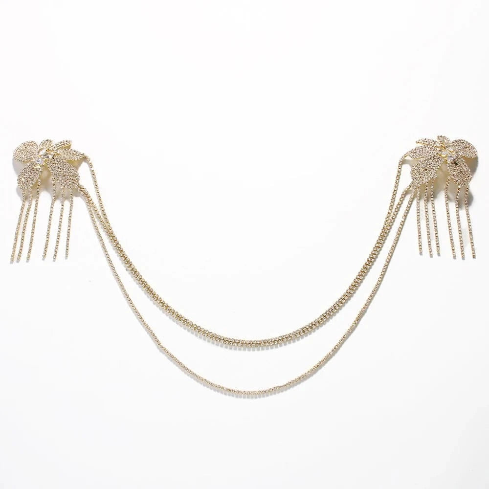 Sexy Irregular Tassel Flower Rhinestone Bra Chain Body Jewelry For Women Bikini Party Chest Body Chain Wholesale