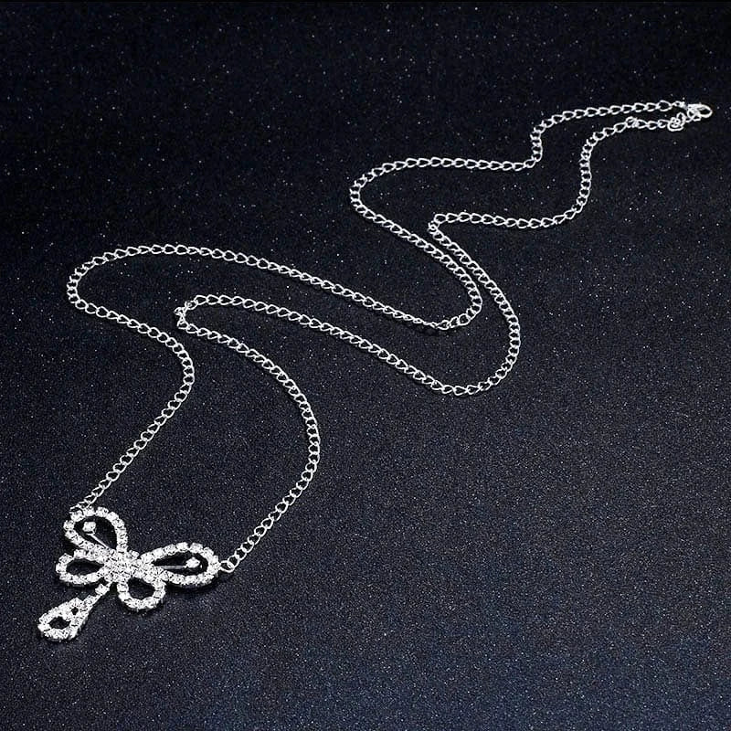 Sexy Rhinestone butterfly Heart Belly Chain Fashion Bikini Waist Chain Body Jewelry Women Summer Accessories