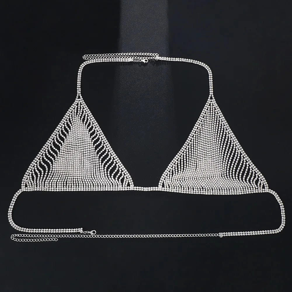 Sexy Women Body Jewelry Accessories Unique Design Body Chain Sexy Accessories Rhinestone Bra Jewelry