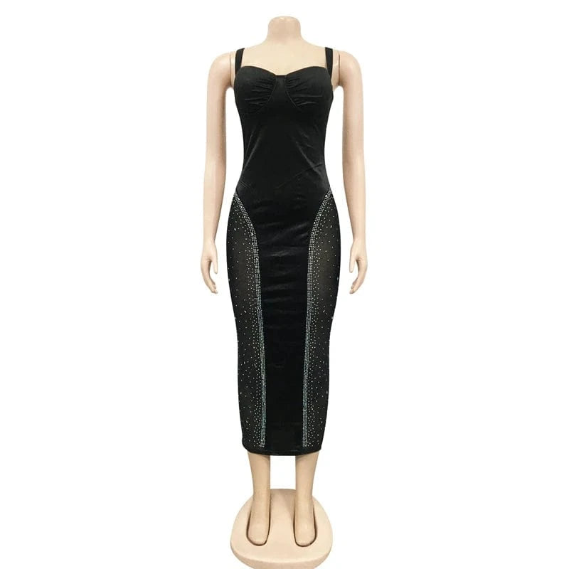 sexy women luxury rhinestone bead crystal diamond ball gown wedding evening prom bodycon sleeveless panel tulle wrap long dress