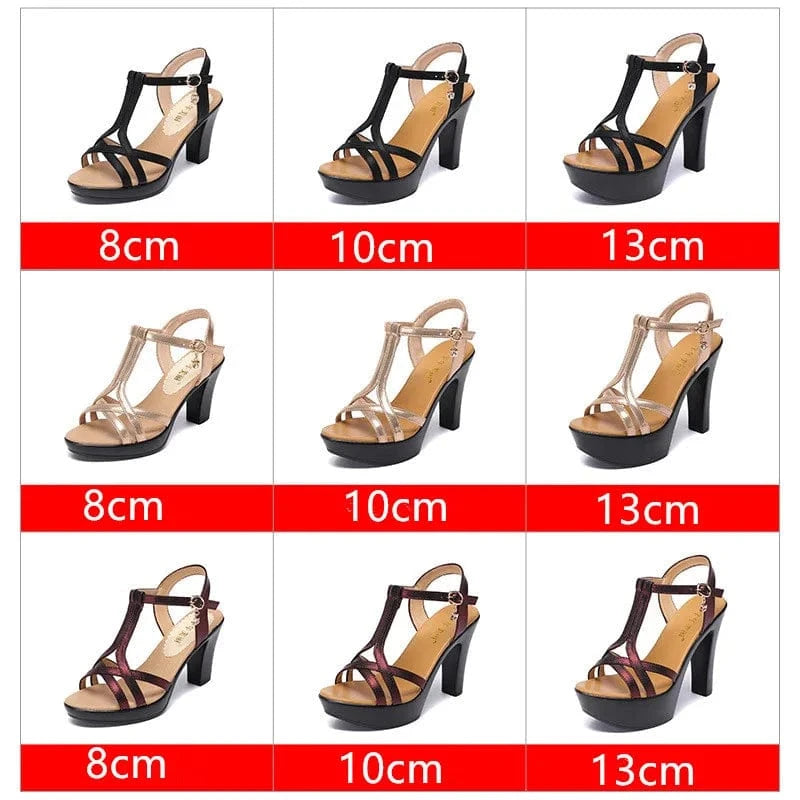 sh10517a Luxury women shoes sandals platform high heel sandals with different heel at 8cm 10cm 13cm