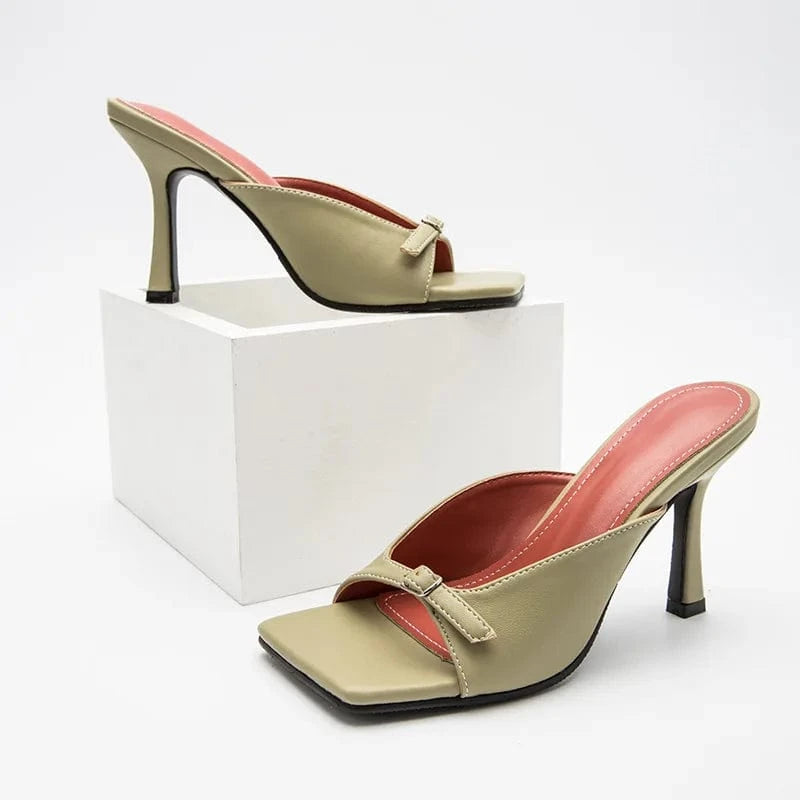 sh10768a 2024 design ladies high heel fancy sandals MOQ 1 pair sexy high heel slippers women 10cm