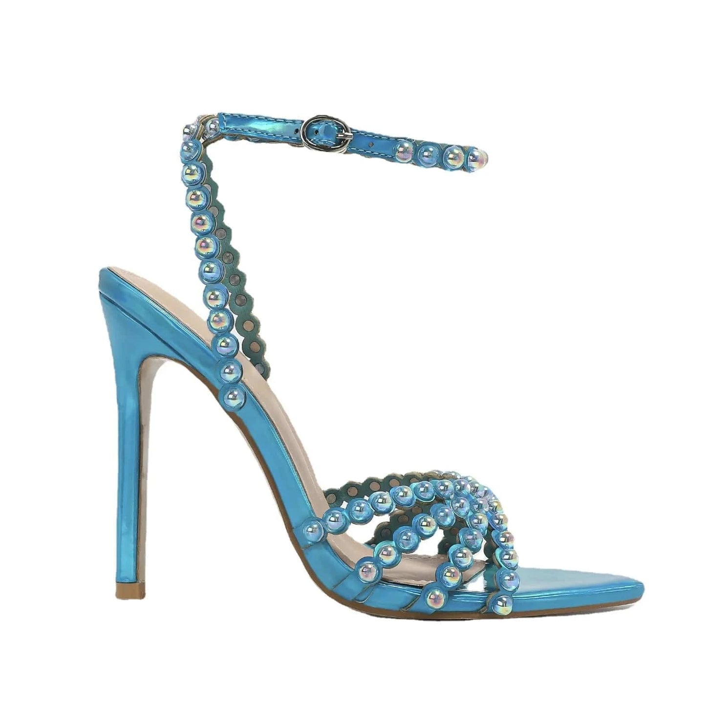 sh11274a Ladies shoes 2024 sapatos femininos blue high heels shoes for women