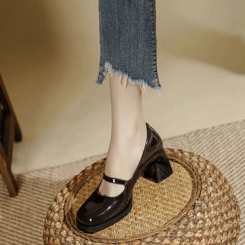 sh11293a Trendy designer heels 2024 japan style women mary jane heels