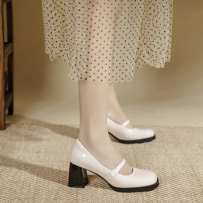 sh11293a Trendy designer heels 2024 japan style women mary jane heels