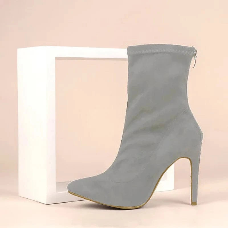 sh11398a Winter 2023 ladies boots shoes high heels leopard boots for woman