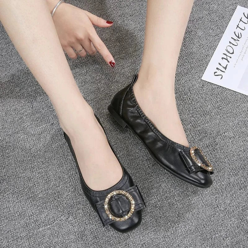 sh12243a Ladies flat shoes ballerines 2024 trendy doll shoes for women flat
