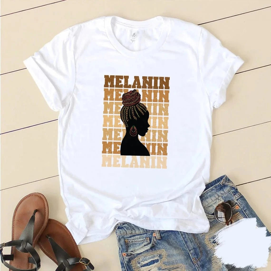 shirts/ tops Black Queen Graphic Plus Size Tee Shirt