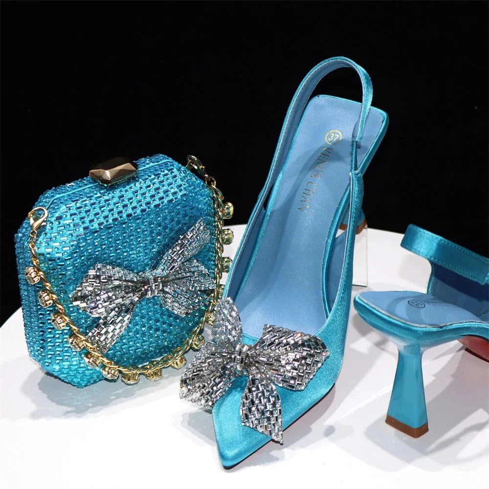 Shoes and Bags Sets Wedding Party Bridal Italian Matching Shoe and Bag Set