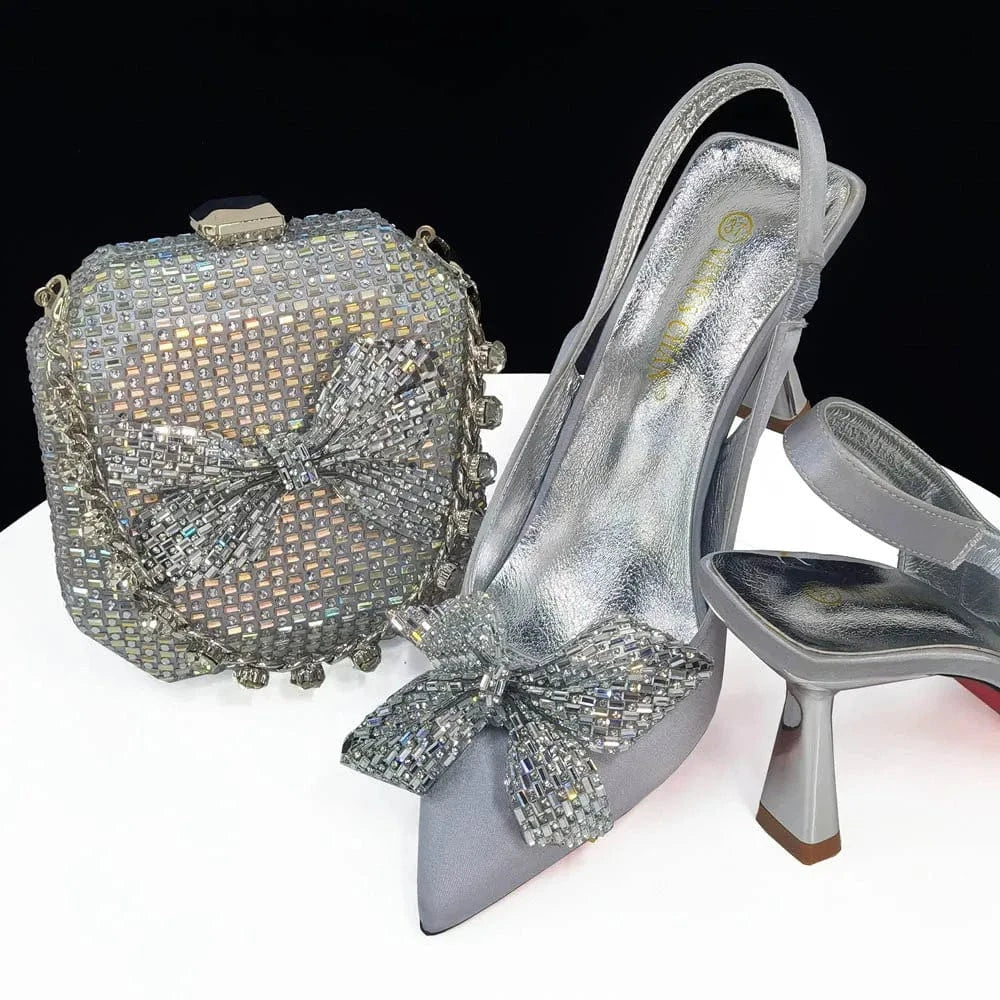 Shoes and Bags Sets Wedding Party Bridal Italian Matching Shoe and Bag Set