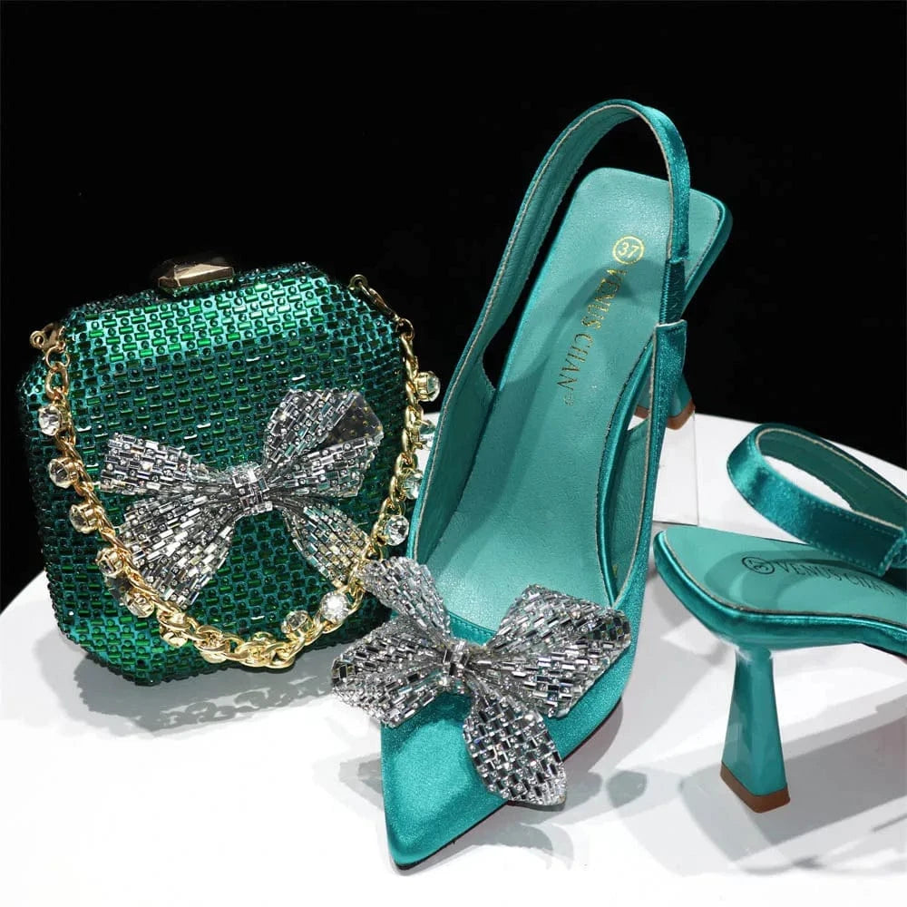 Shoes and Bags Sets Wedding Party Bridal Italian Matching Shoe and Bag Set