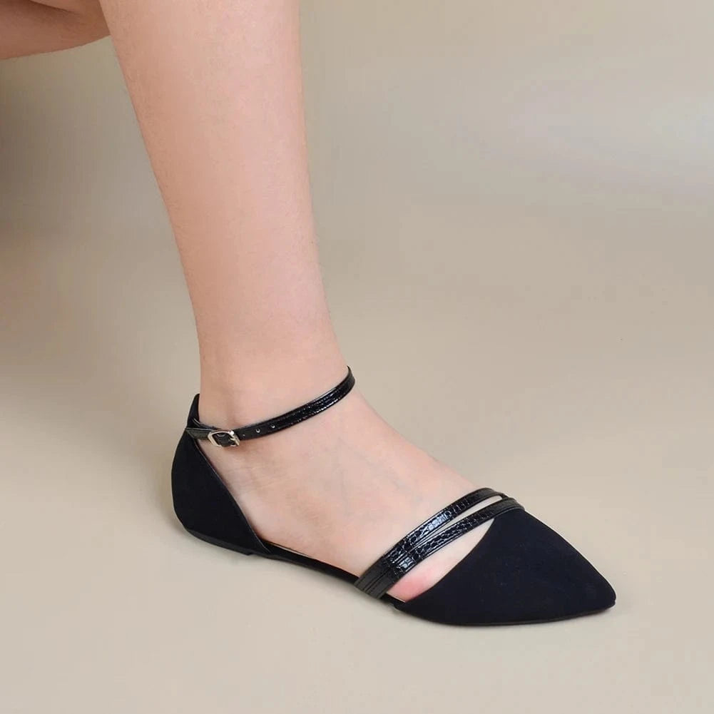 Shoes ladies flat summer pointed toe women's sandals shoes Pu Sandal flat sandals for women