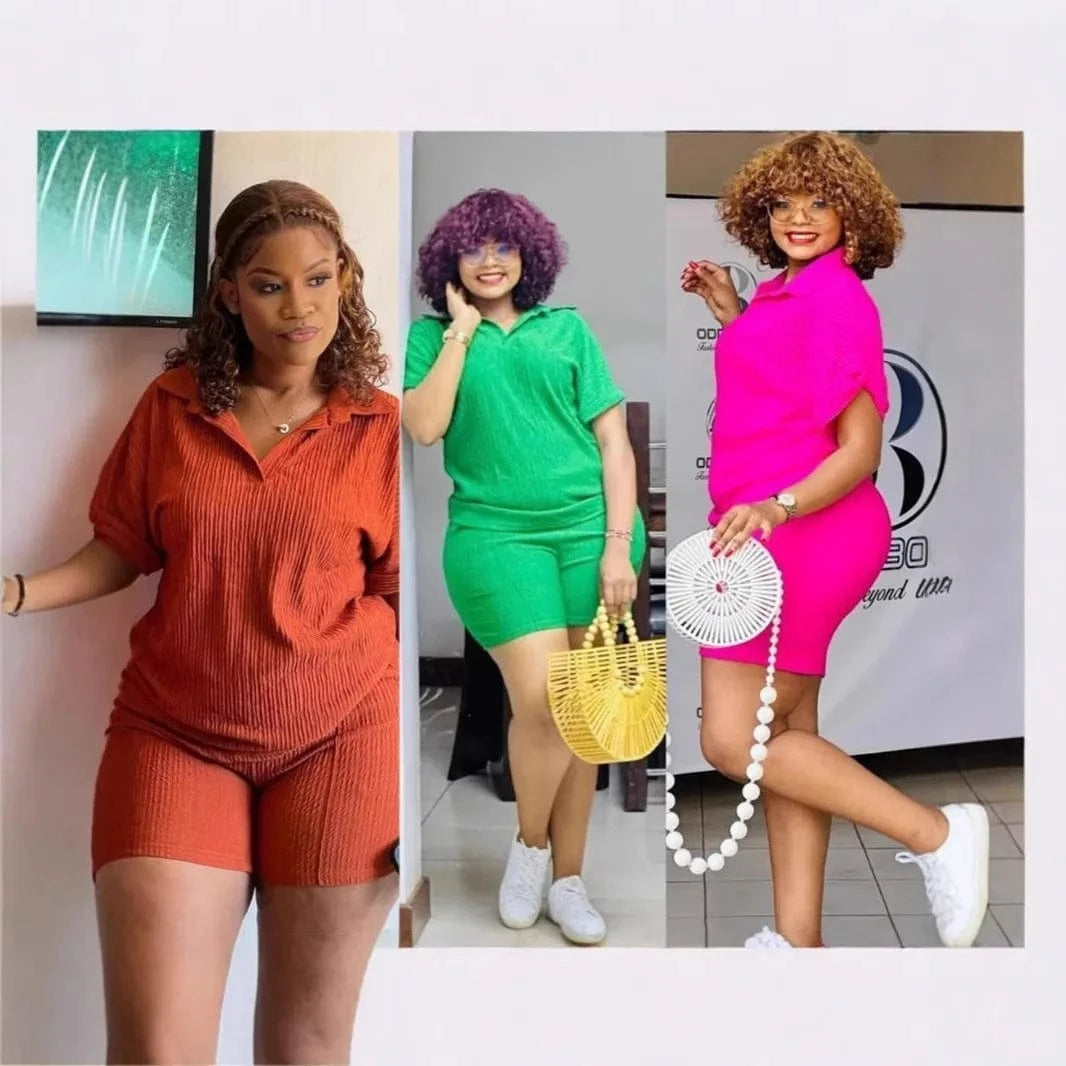 Short Set Women Two Piece Sets Matching Sets Short Sleeve Print Letter Tops Long Pants High Waist Y2k Streetwear Casual Loose