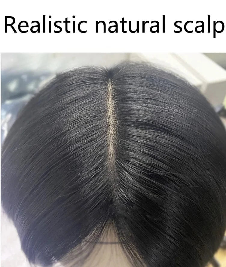 Silk Base Mens Toupee Replacement Systems Topper Hair Invisible Hairline Men Wig Human Hairpieces
