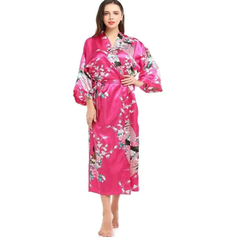 Silk Kimono Robe Bathrobe Women Satin Robe Silk Night Sexy Robes Night Grow For Bridesmaid Summer Plus Size