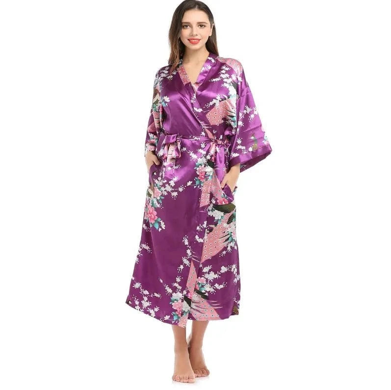 Silk Kimono Robe Bathrobe Women Satin Robe Silk Night Sexy Robes Night Grow For Bridesmaid Summer Plus Size