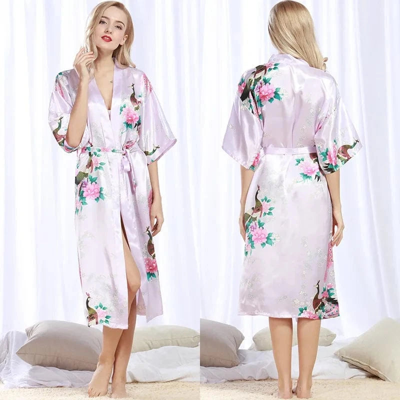 Silk Kimono Robe Bathrobe Women Satin Robe Silk Night Sexy Robes Night Grow For Bridesmaid Summer Plus Size