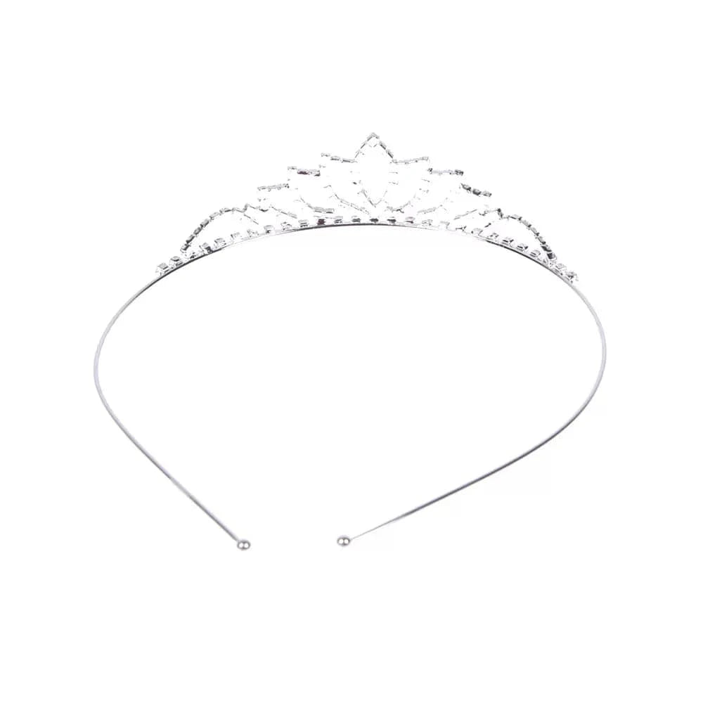 Silver Color Rhinestone Crown Tiara High Quality Handmade Crystal Hair Accessories Headband Bridal Wedding Princess Tiara Crown