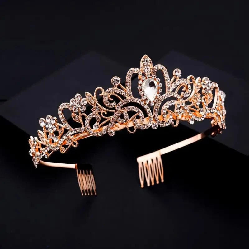 Silver Crystal Tiara Crowns Wedding For Women Girls Princess Crown with Combs Women's Headbands Bridal Prom Birthday Par