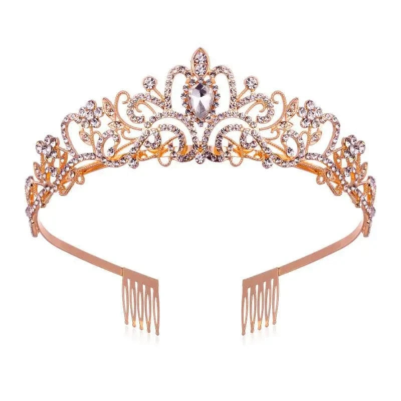 Silver Crystal Tiara Crowns Wedding For Women Girls Princess Crown with Combs Women's Headbands Bridal Prom Birthday Par