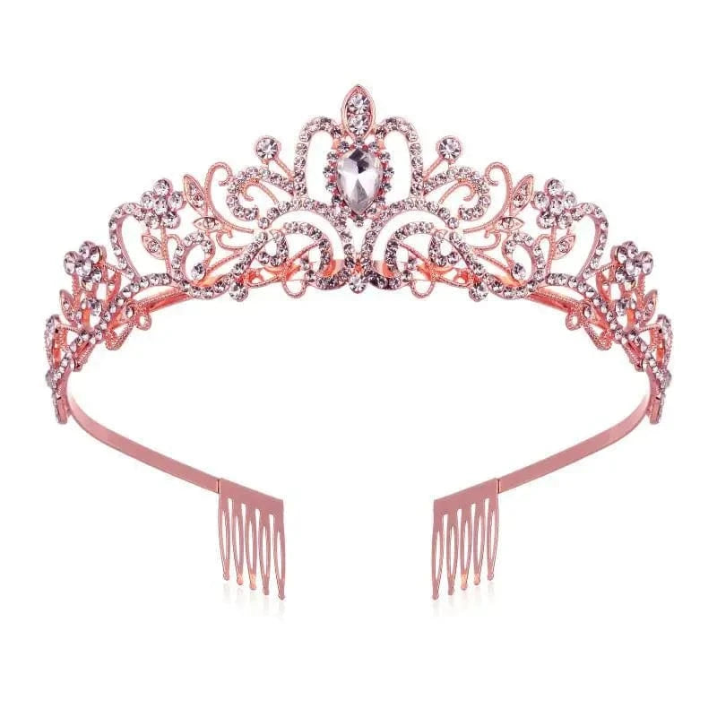 Silver Crystal Tiara Crowns Wedding For Women Girls Princess Crown with Combs Women's Headbands Bridal Prom Birthday Par