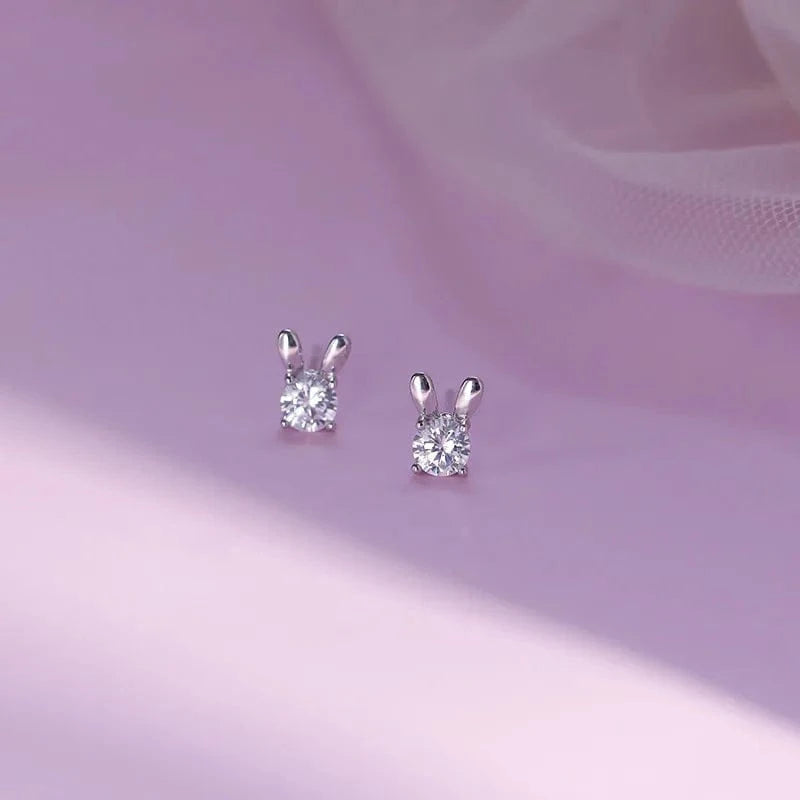 Silver Factory Wholesale 925 Silver Rabbit Stud Earrings for Women 2023 Summer Earring Fashion Jewelry