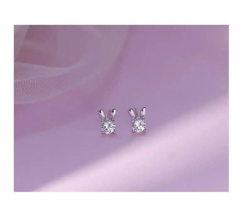 Silver Factory Wholesale 925 Silver Rabbit Stud Earrings for Women 2023 Summer Earring Fashion Jewelry