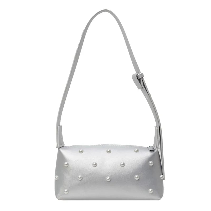 silver New Designer Fashion Bags 2024 PU Shoulder Ladies Hand Bags and Purses Women Handbags