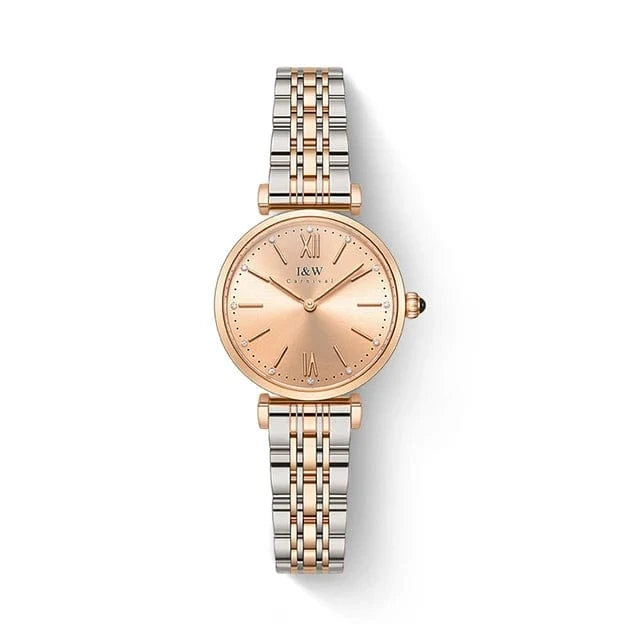 Silver Rose Gold Montres Femmes CARNIVAL Brand Fashion Watches Ladies Luxury Girls Rose Gold Quartz Wrist Watch for Women Waterproof Reloj Mujer