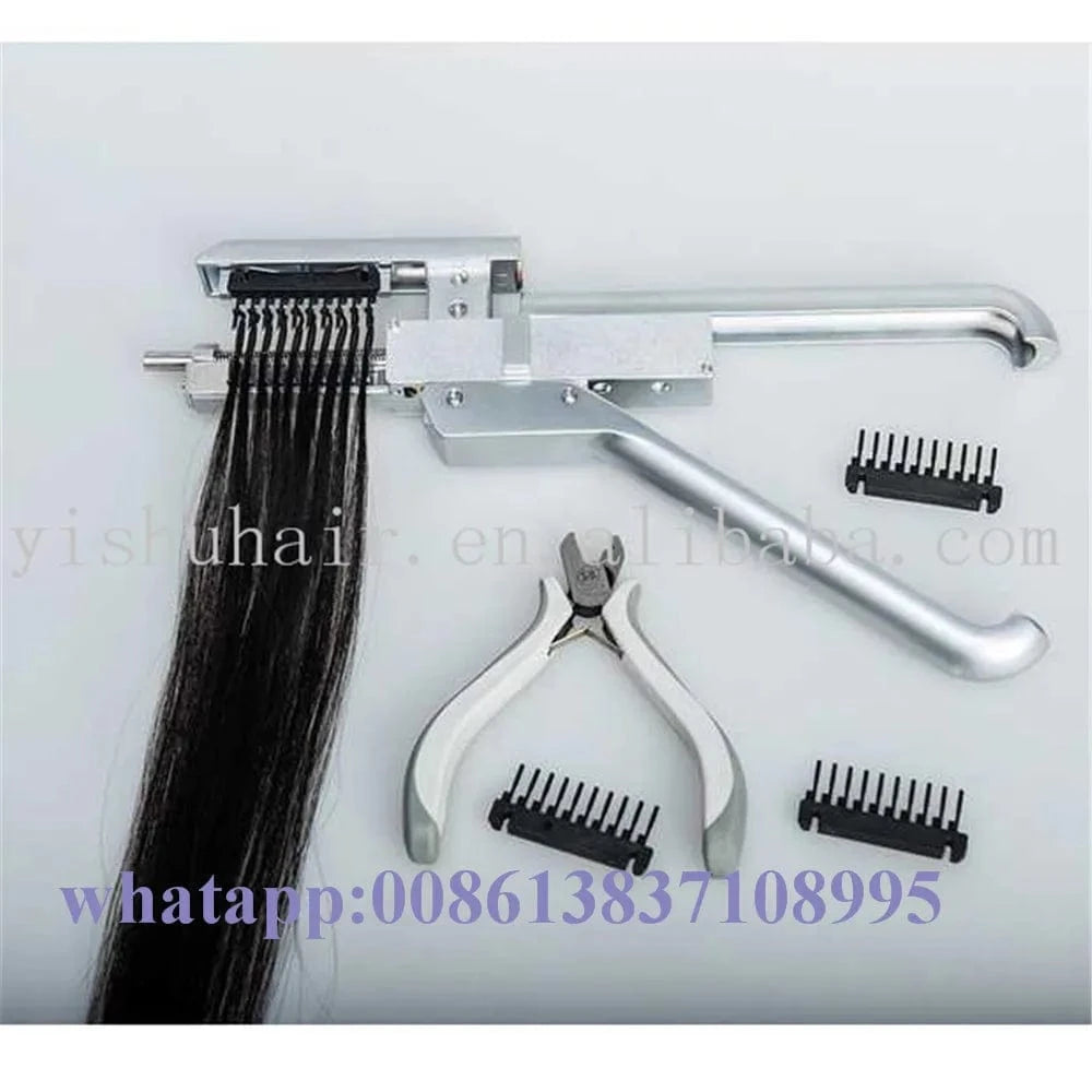 silver special plastic card comb for the 6d hair extensions equipment in salon tool