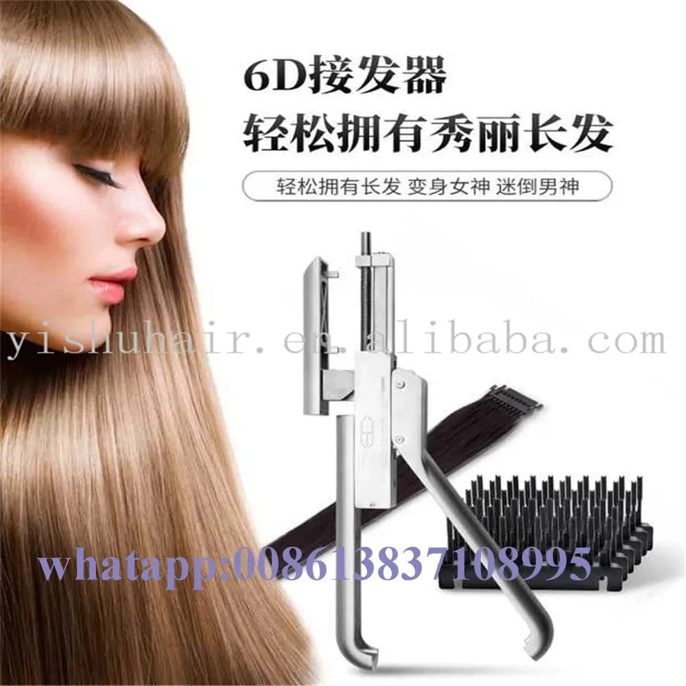 silver special plastic card comb for the 6d hair extensions equipment in salon tool