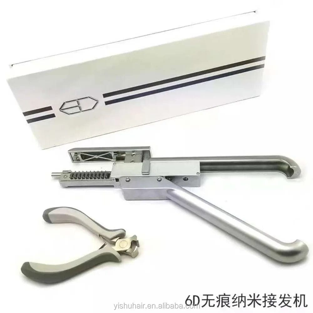 silver The great inventions of 6D high end tecnoly hair extension gun without glue charging of salon equipment in china in china