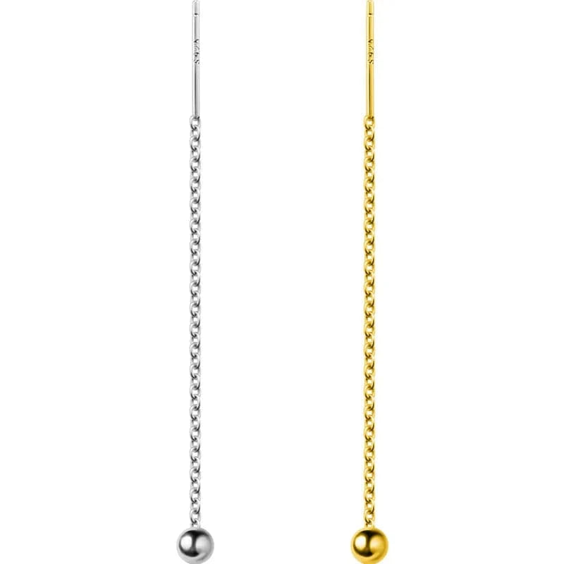 Simple New Trendy Different Size Earline Ball Drop Earrings 925 Sterling Silver Jewelry Gifts
