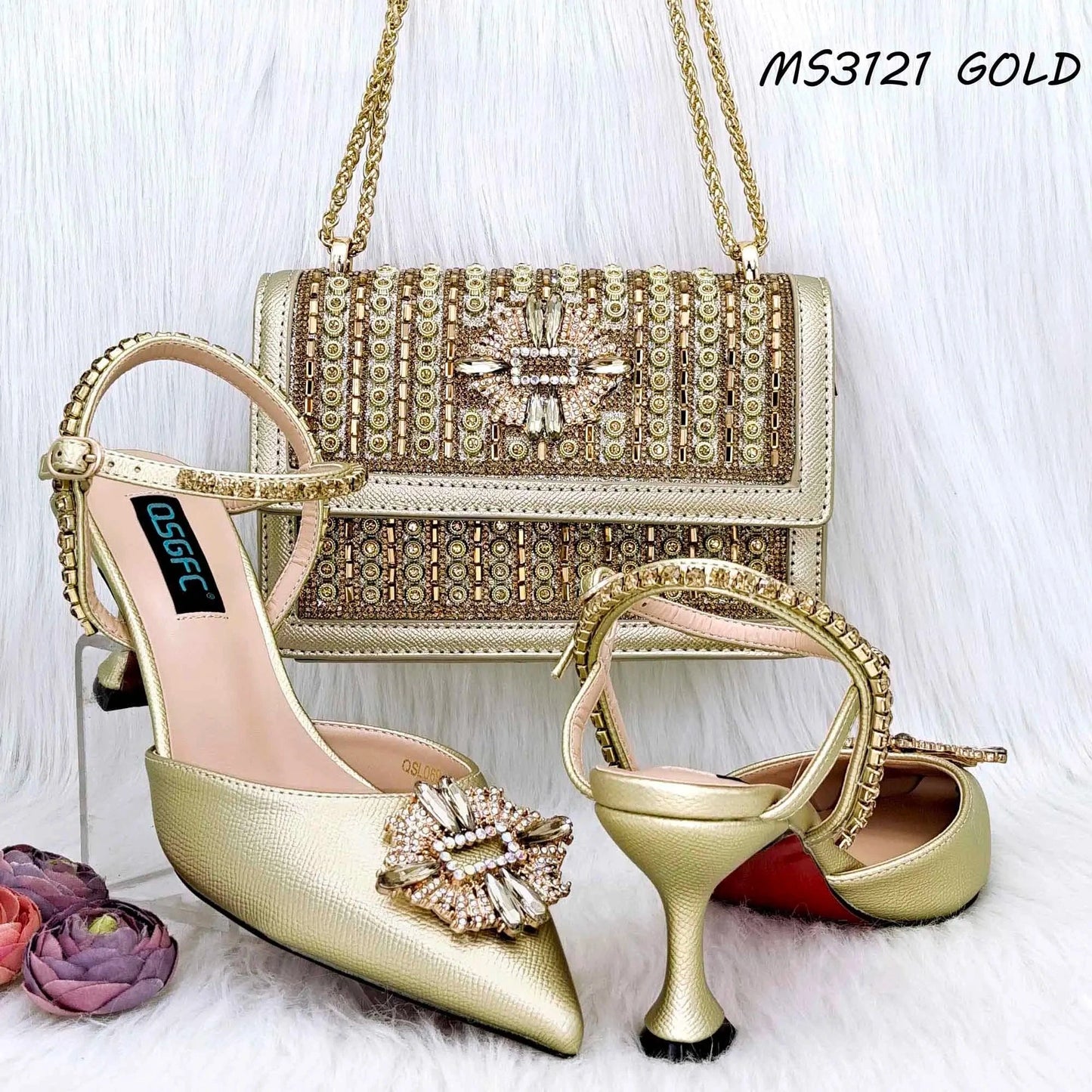 Size 38 to 43 women italian shoe brands wholesale matching shoes and handbags clutch bags china