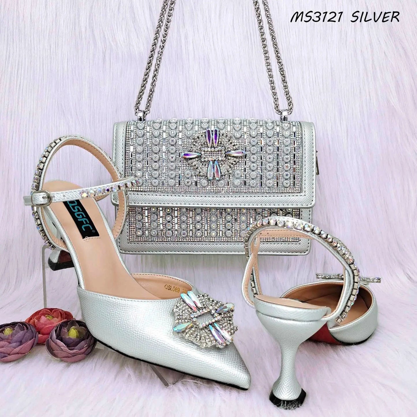 Size 38 to 43 women italian shoe brands wholesale matching shoes and handbags clutch bags china