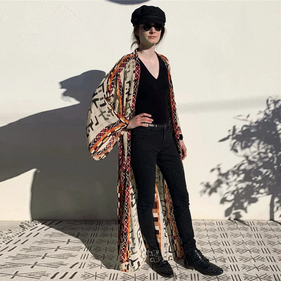 Size fits all / DN0428 black series DAMOCHIC Wholesale Printed Sexy Swim Cardigan With Waistband Beach Cover Up Vacation Long Kimono Bikini Cover Up Beachwear 2023