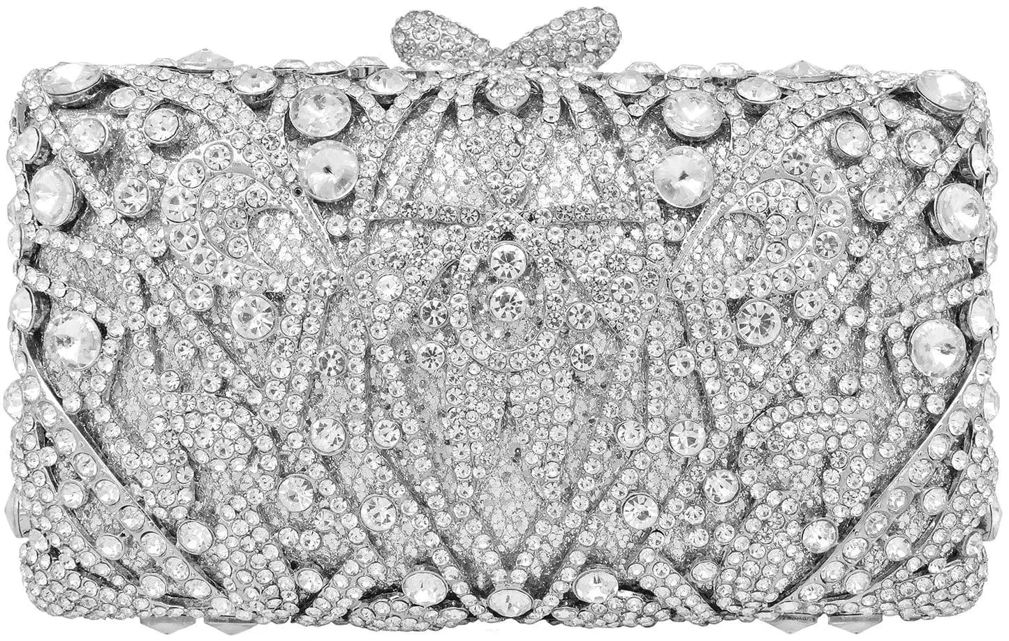 Sliver Fast Delivery Hollow Out Purse Diamond Luxury Handmade Rhinestone Gown Wedding Party Crystal Evening Clutch Bag