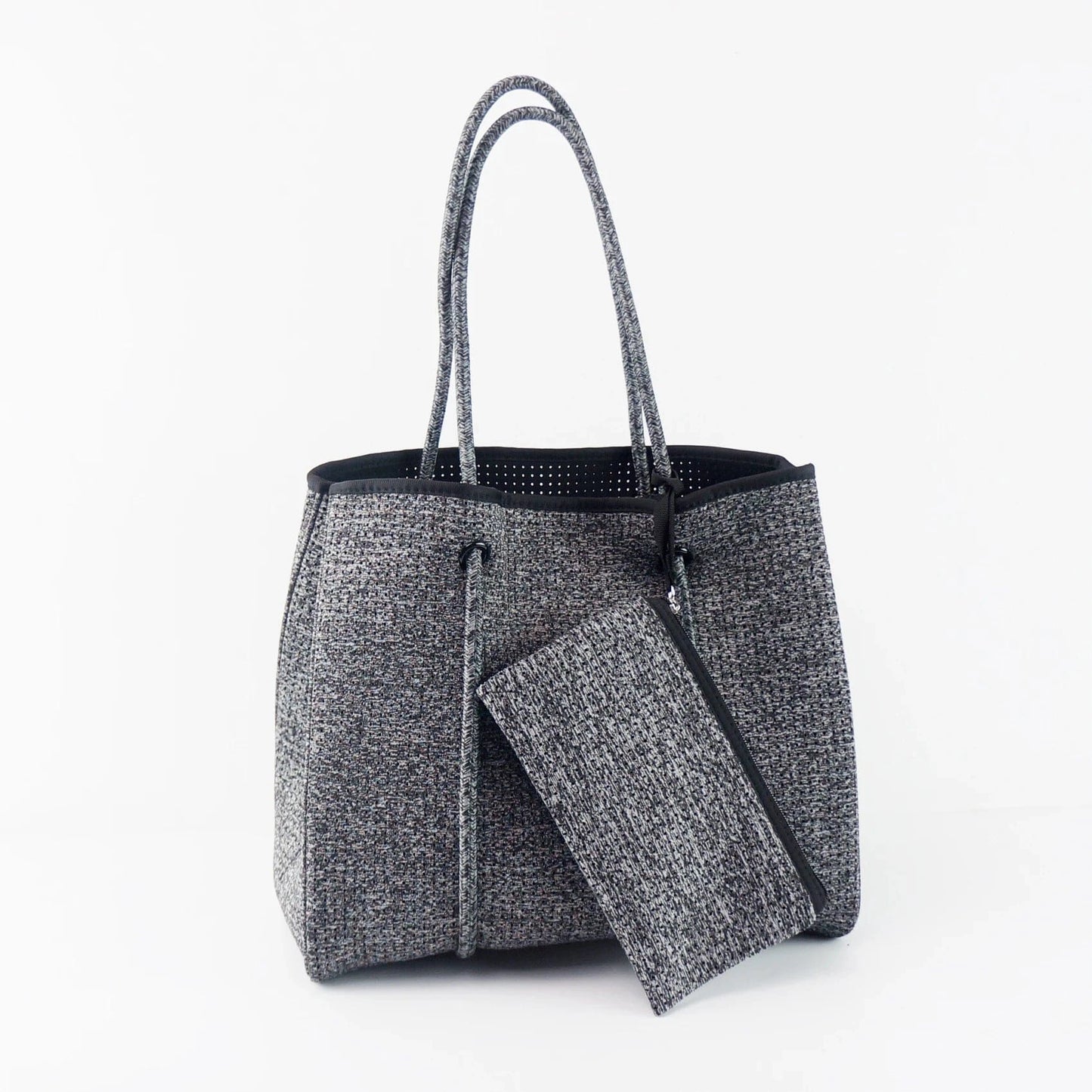 snow dark grey Beach Bag Hot Selling Fashion Durable Perforated Designer Neoprene Bag Wholesale Neoprene Bags Women Handbags Ladies
