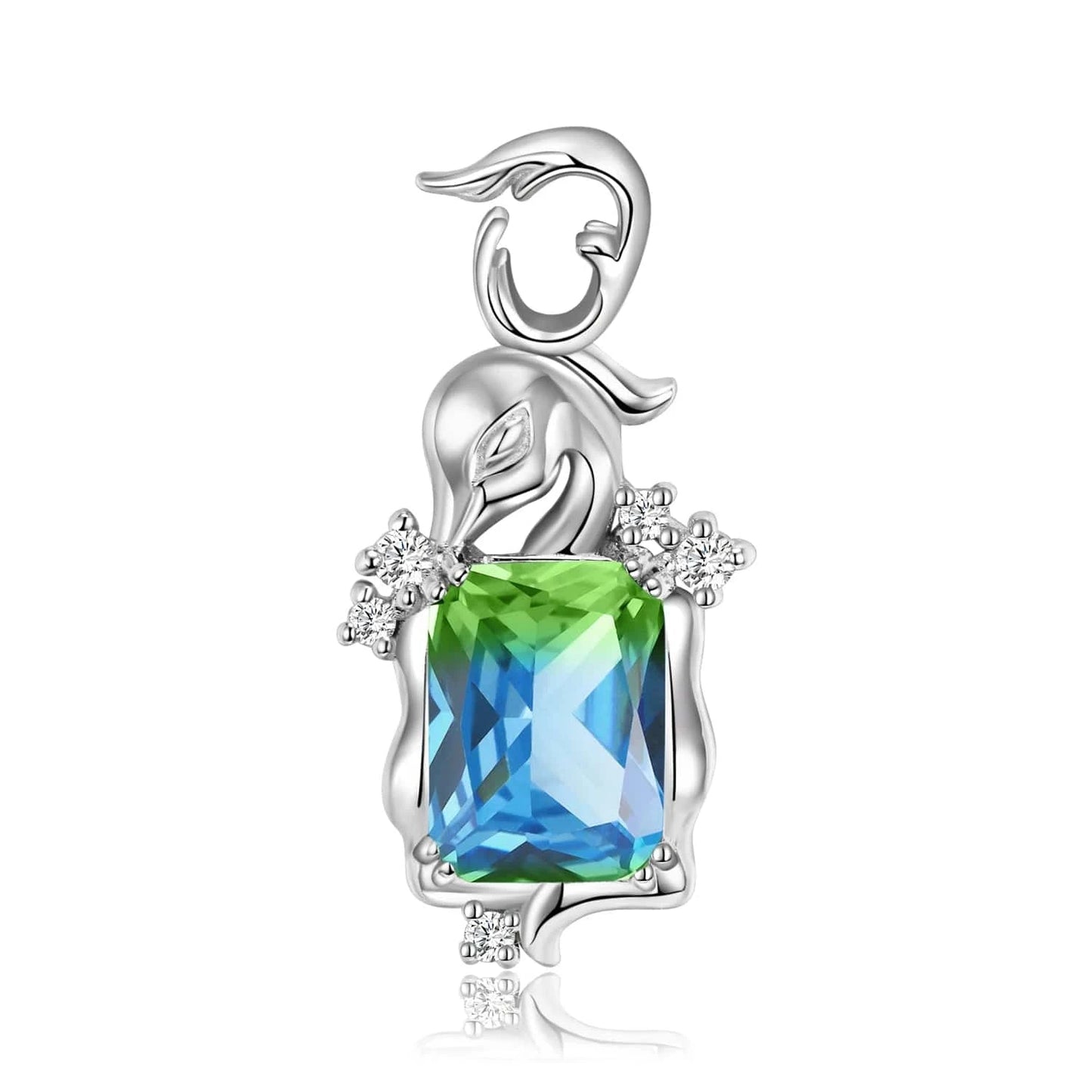 Snowflakes Pendant Necklace 925 Sterling Silver Bow-Knot Bell Heart Pendant for Women Necklaces Jewelry Making Christmas Gifts