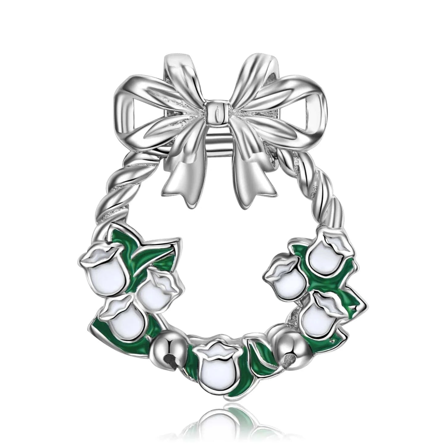 Snowflakes Pendant Necklace 925 Sterling Silver Bow-Knot Bell Heart Pendant for Women Necklaces Jewelry Making Christmas Gifts