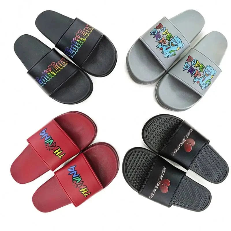 Solid Women Slipper Ladies Slides Summer Beach Flip Flops Outdoor Flat Pvc Flip-Flops Sandals And Bags Slippers Designer Men