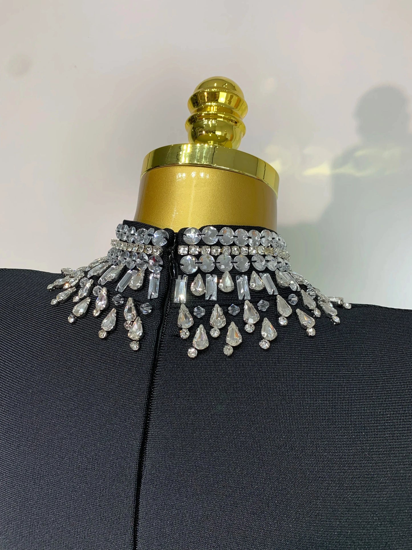 Sparkly Diamonds Long Sleeve Black Bodycom Bandage Jumpsuit Fashion 2025 Woman Evening Party Elegant Luxury Birthday Rompers