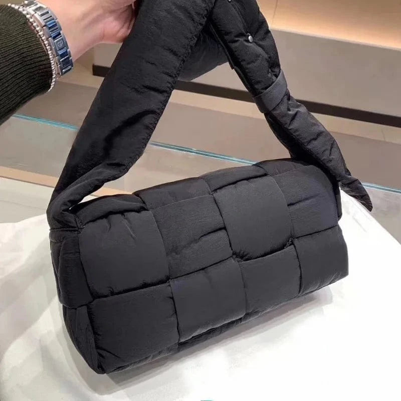 Sponge Woven Pillow Bag Net Celebrity The Same Cross-body Small Square Bag Shoulder Handbag Bag Female