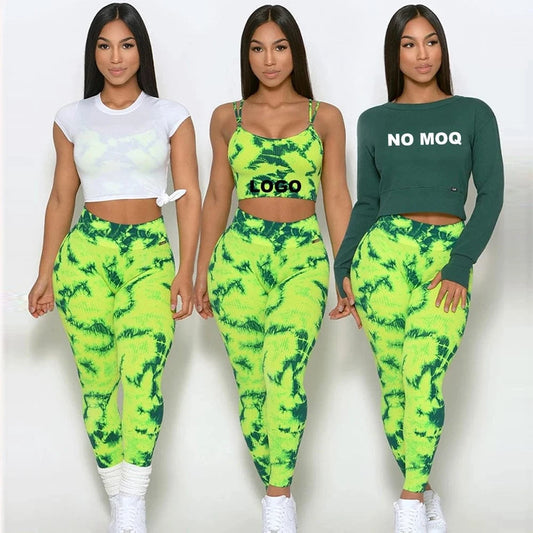 Sports Suit Active Wear Seamless Workout Clothing Ropa Deportiva Mujer Tie-Dye Gym Fitness Sets