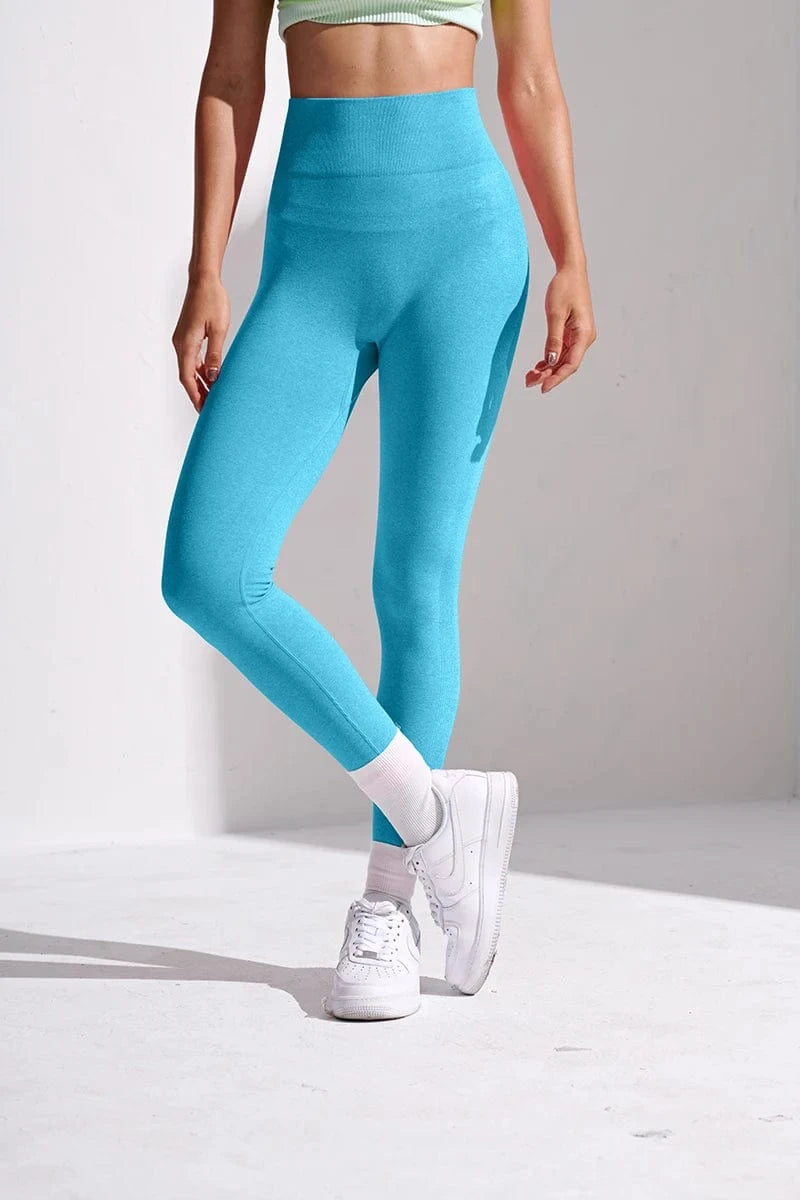 Spot Wholesale 6 Color Ladies High Waist Breathable Sport Pants Fitness Yoga Legging