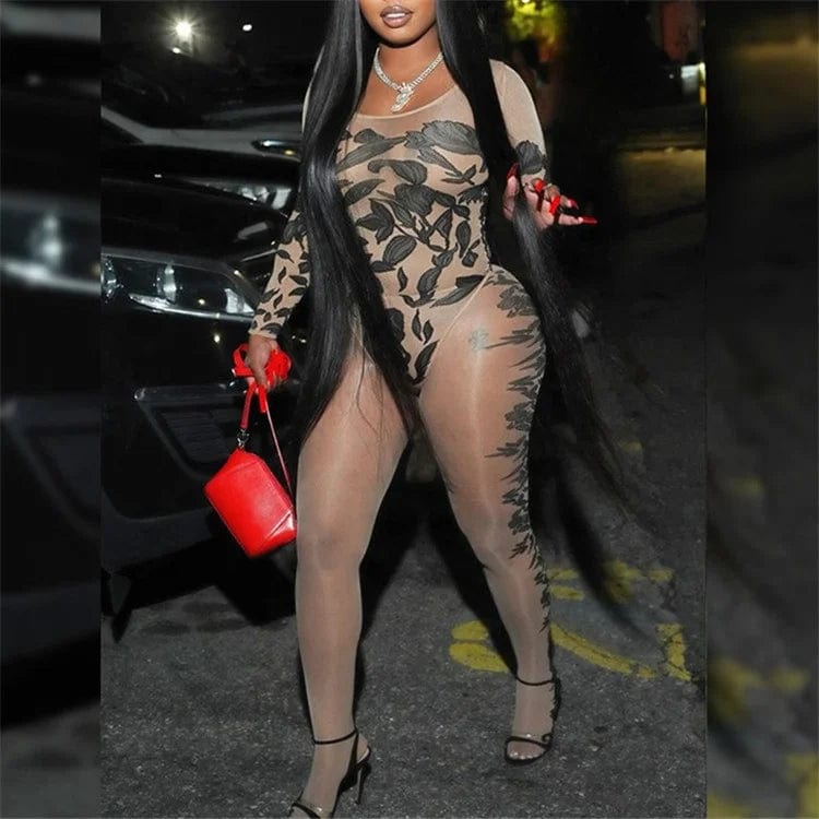 Spring 2 Two Piece Sets Sexy Women Long Sleeve Bodycon Bodysuits Top+High Waist Pants Suits