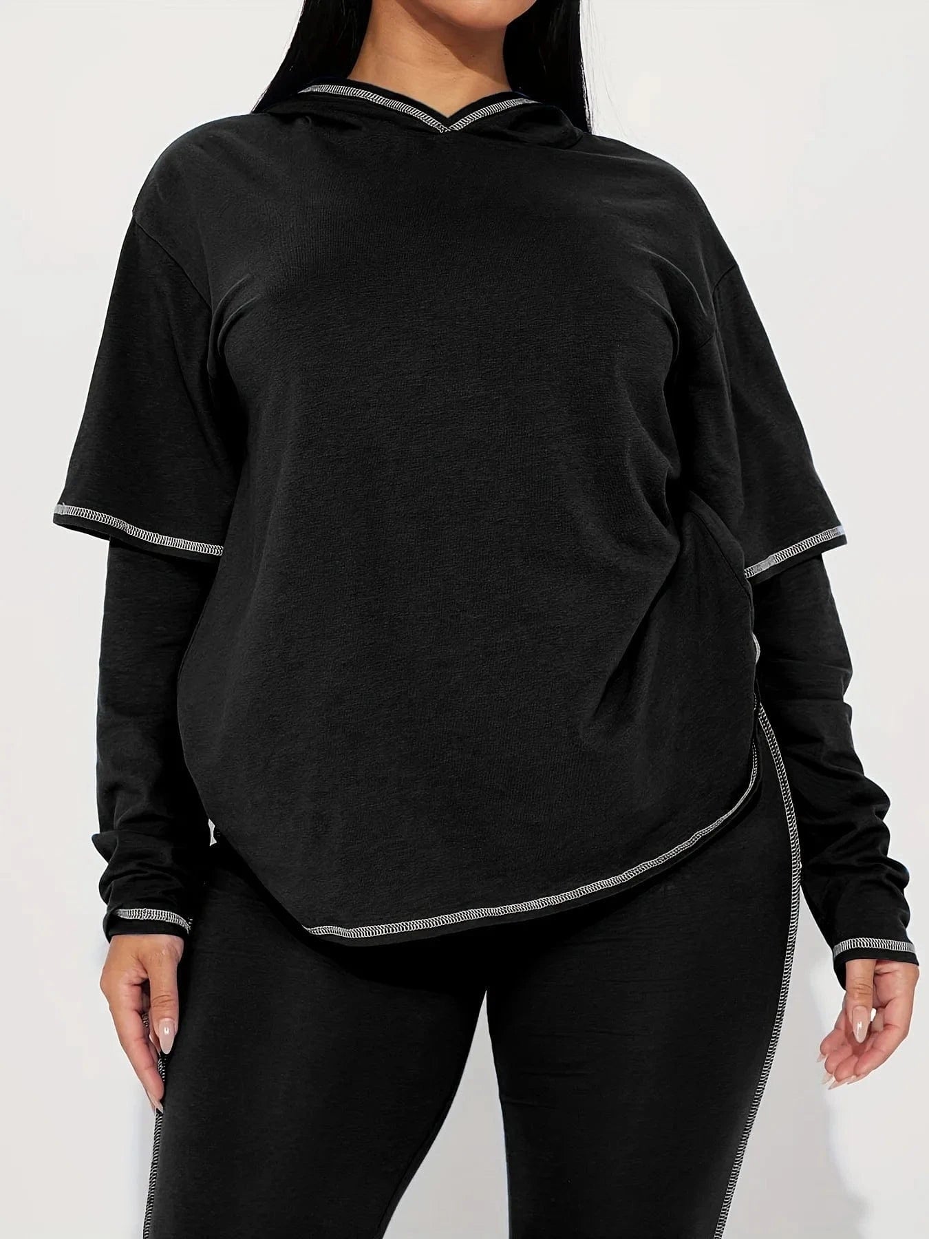 spring fall winter new women clothing ladies casual sports long sleeve hooded t shirt pants two piece women's sets
