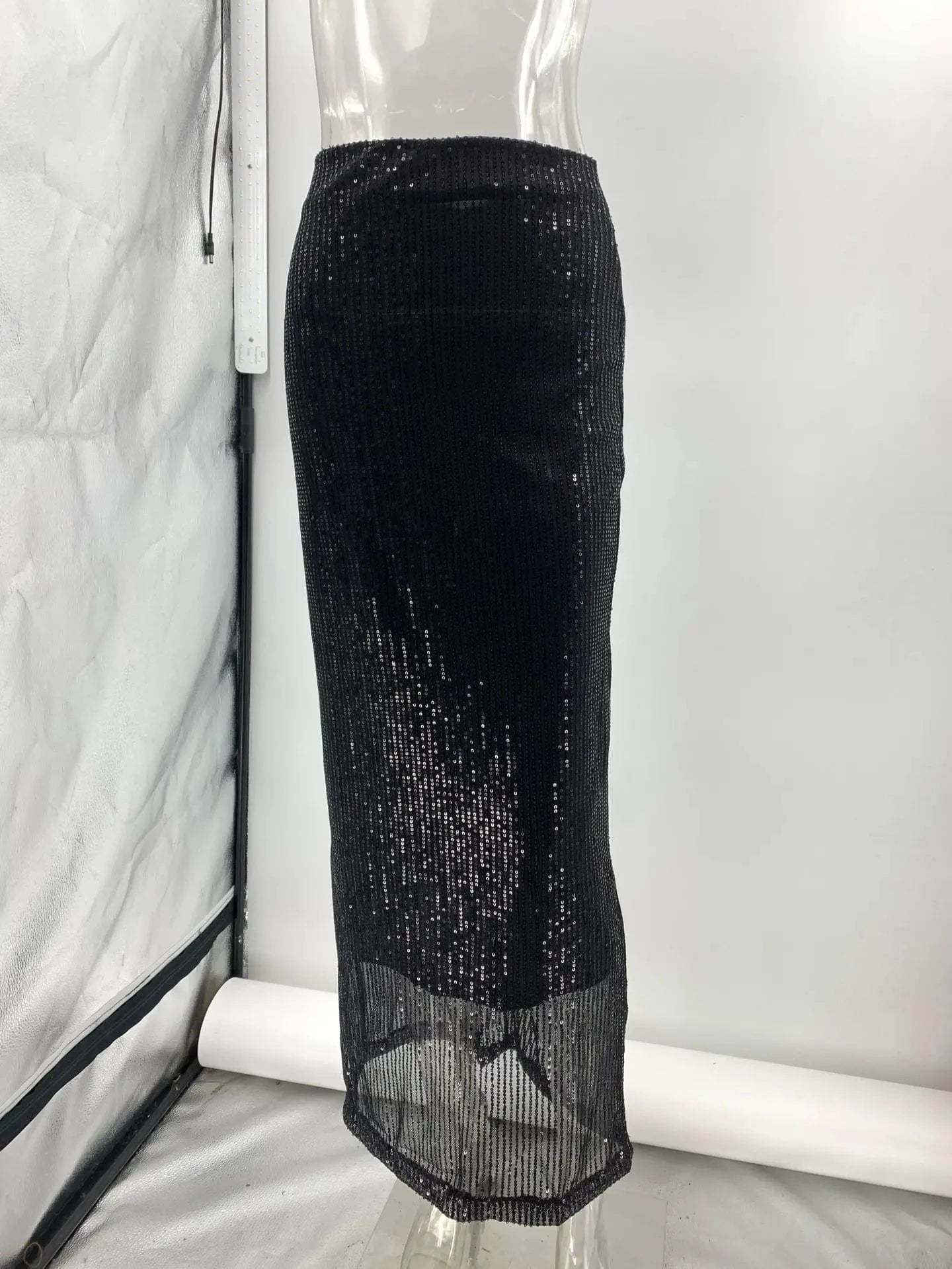 Spring Glitter Sequin Shiny Skirts For Women Club Party Elegant High Waist Slim A-Line Long Skirt Sexy Streetwear Ladies Skirts
