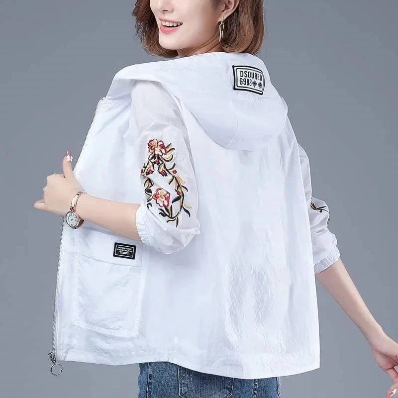 Spring Thin Short Mom Jacket Women 2025 New Breathable Sun Protection Clothing Femme Middle-Aged Mom Summer Sun Protection Shirt